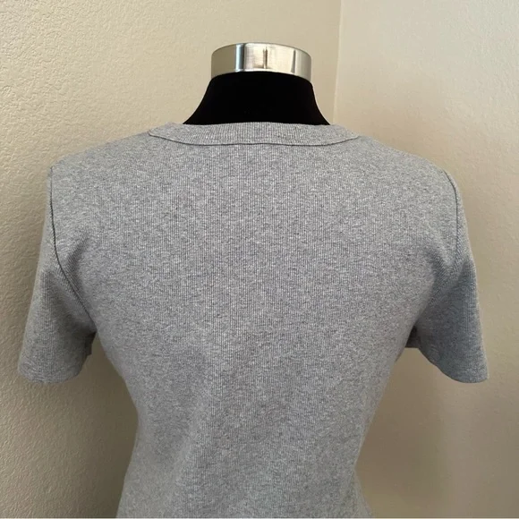 NWOT Boden Cotton Ribbed Grey Short sleeves Modern T-Shirt Size L - Picture 7 of 10